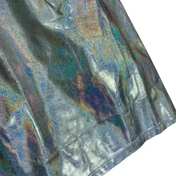 Amy Lynn mini dress with cut-out in iridescent silver Size Large - Picture 4 of 9